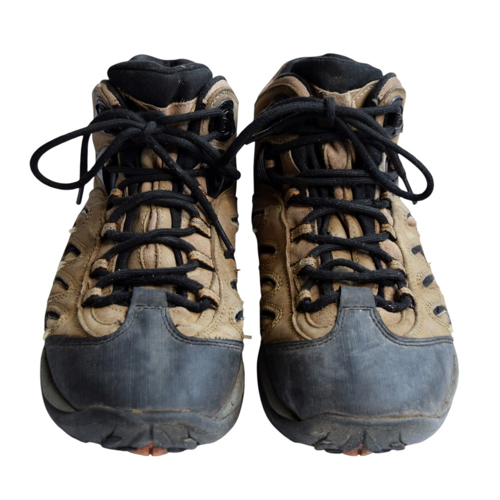 Merrell Reflex Mens Mid Hiking Boots Brown Smoke Tan Waterproof Shoes Size 11.5 - Picture 2 of 12